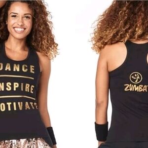 Zumba Fitness Black and Gold Women's Tank Top